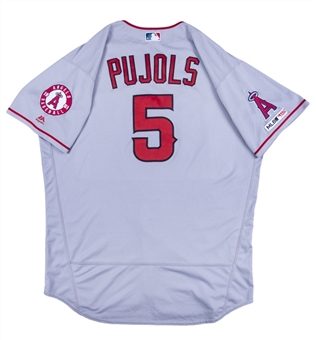 2019 Albert Pujols Game Used Los Angeles Angels Road Jersey Photo Matched To 15 Games For 6 Home Runs (MLB Authenticated & Sports Investors)